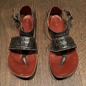 Chie Mihara black leather sandals